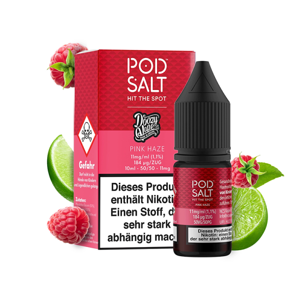 Pod Salt Fusion - Pink Haze Liquid 10ml 11mg NicSalt
