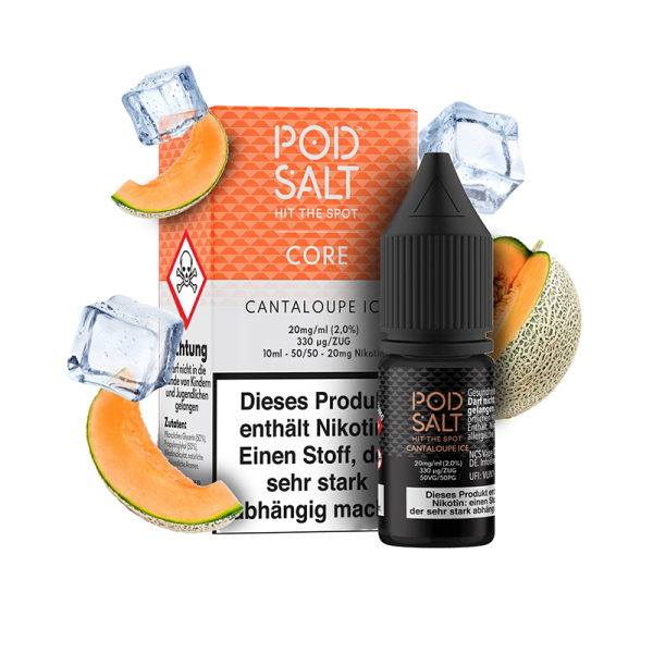 Pod Salt Core - Cantaloupe Ice Liquid 10ml 20mg/ml
