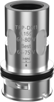 Voopoo - TPP DM3 VerdampferkÃ¶pfe 0.15 Ohm 3er Pack