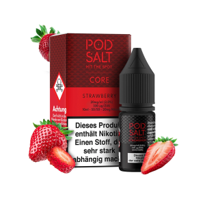 Pod Salt Core - Strawberry NicSalt Liquid 10ml 20mg/ml