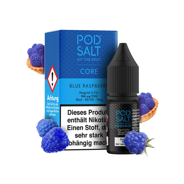 Pod Salt Core - Blue Raspberry NicSalt Liquid 10ml 11mg/ml