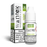 Wanted - Grüner Apfel NicSalt Liquid 10ml 10mg/ml