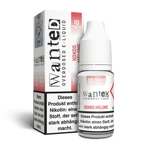 Wanted - Kokos Melone NicSalt Liquid 10ml 10mg/ml