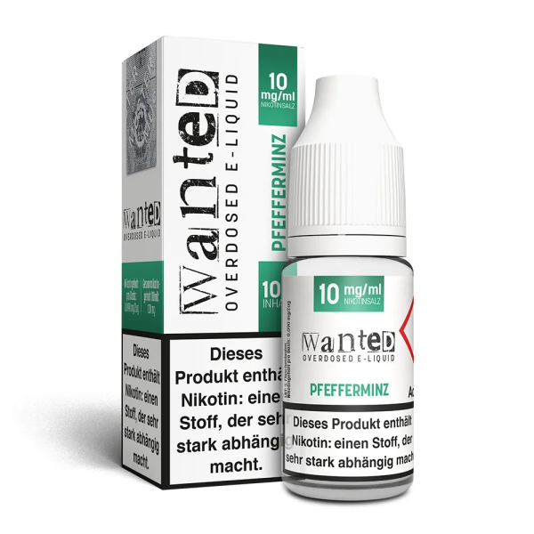 Wanted - Pfefferminz NicSalt Liquid 10ml 10mg/ml