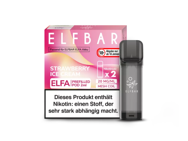 ELF Bar - ELFA Strawberry Ice Cream Pod 20mg/ml