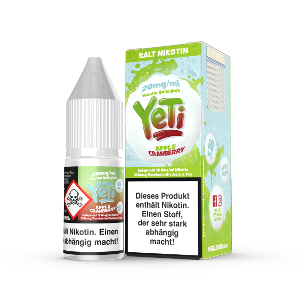 YETI Nic Salt - Apple Cranberry Liquid 10ml 20mg/ml