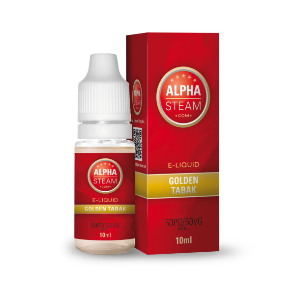 Alpha-Steam - Goldener Tabak Liquid 10ml 3mg/ml