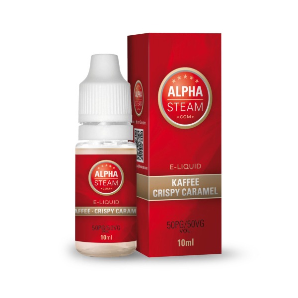 Alpha-Steam - Kaffee Crispy Caramel Liquid 10ml 12mg/ml