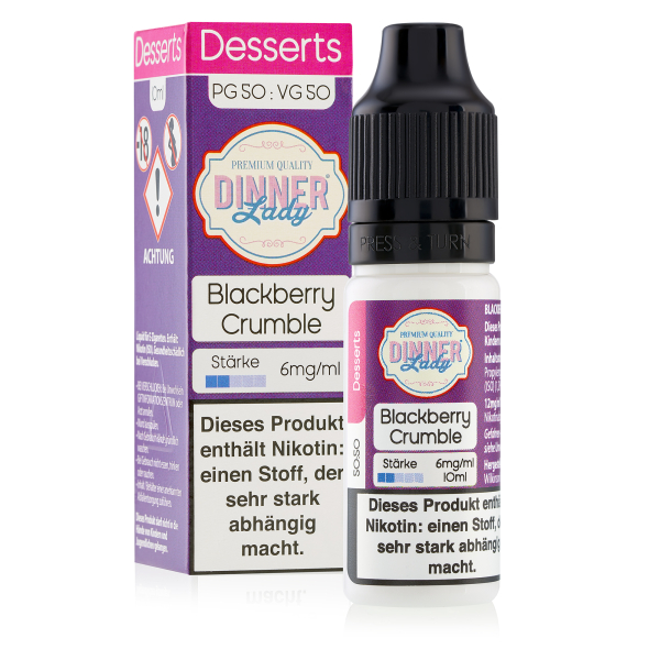 Dinner Lady - Blackberry Crumble Liquid 10ml 6mg/ml
