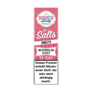 Dinner Lady Nic Salt - Watermelon Slices Liquid 10ml 20mg/ml