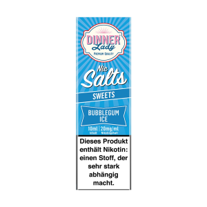 Dinner Lady Nic Salt - Bubblegum Ice Liquid 10ml 20mg/ml