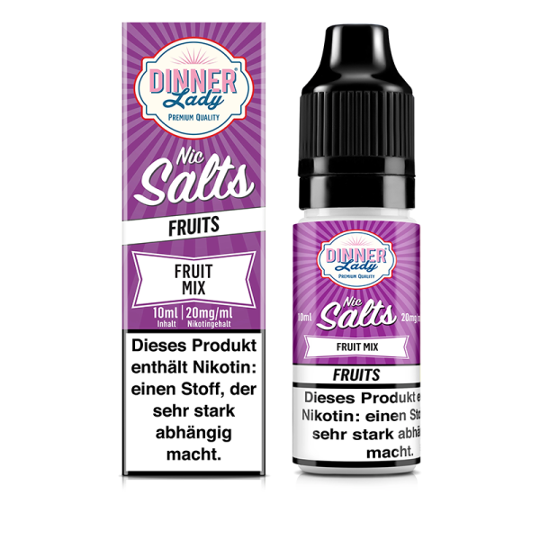 Dinner Lady Nic Salt - Fruit Mix Liquid 10ml 20mg/ml