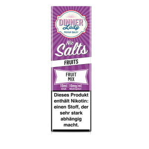 Dinner Lady Nic Salt - Fruit Mix Liquid 10ml 10mg/ml