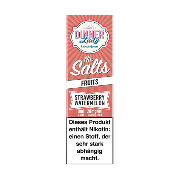 Dinner Lady Nic Salt - Strawberry Watermelon Liquid 10ml 20mg/ml