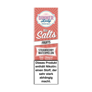 Dinner Lady Nic Salt - Strawberry Watermelon Liquid 10ml...
