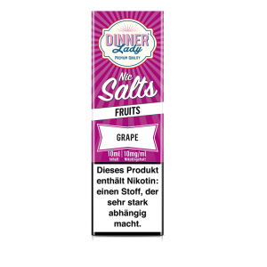 Dinner Lady Nic Salt - Grape Liquid 10ml 10mg/ml