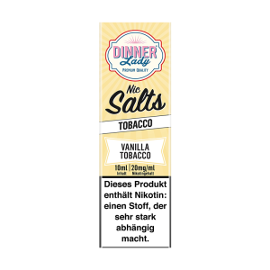 Dinner Lady Nic Salt - Vanilla Tobacco Liquid 10ml 20mg/ml