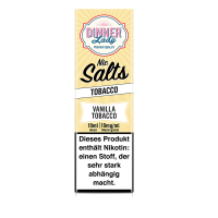 Dinner Lady Nic Salt - Vanilla Tobacco Liquid 10ml 10mg/ml
