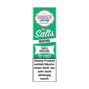 Dinner Lady Nic Salt - Triple Menthol Liquid 10ml 20mg/ml