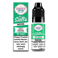 Dinner Lady Nic Salt - Triple Menthol Liquid 10ml 10mg/ml