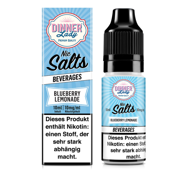 Dinner Lady Nic Salt - Blueberry Lemonade Liquid 10ml 10mg/ml