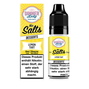 Dinner Lady Nic Salt - Lemon Tart Liquid 10ml 20mg/ml
