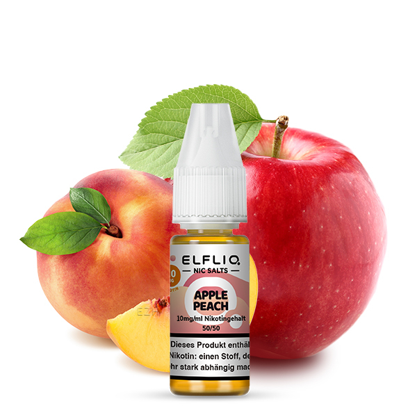 Elfliq by Elfbar Nic Salt - Apple Peach Liquid 10ml 10mg/ml