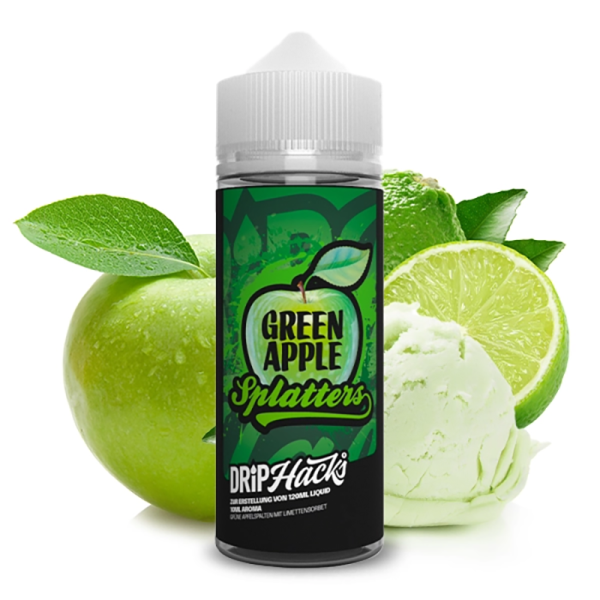 Drip Hacks - Green Apple Splatters Aroma 10ml Longfill
