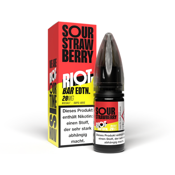 Riot Squad BAR EDTN - Sour Strawberry Liquid 10ml 20mg/ml