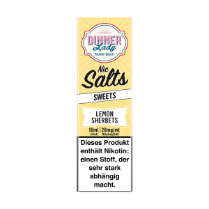Dinner Lady Nic Salt - Lemon Sherbets Liquid 10ml 20mg/ml