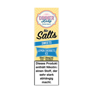 Dinner Lady Nic Salt - Lemon Sherbets Ice Liquid 10ml...