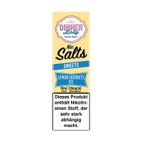 Dinner Lady Nic Salt - Lemon Sherbets Ice Liquid 10ml 20mg/ml
