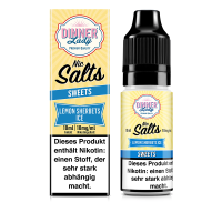 Dinner Lady Nic Salt - Lemon Sherbets Ice Liquid 10ml 10mg/ml
