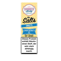 Dinner Lady Nic Salt - Lemon Sherbets Ice Liquid 10ml 10mg/ml