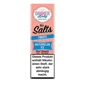 Dinner Lady Nic Salt - Watermelon Ice Liquid 10ml 10mg/ml