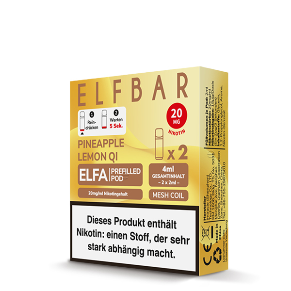 ELF Bar - ELFA Pineapple Lemon Qi Pod 20mg/ml