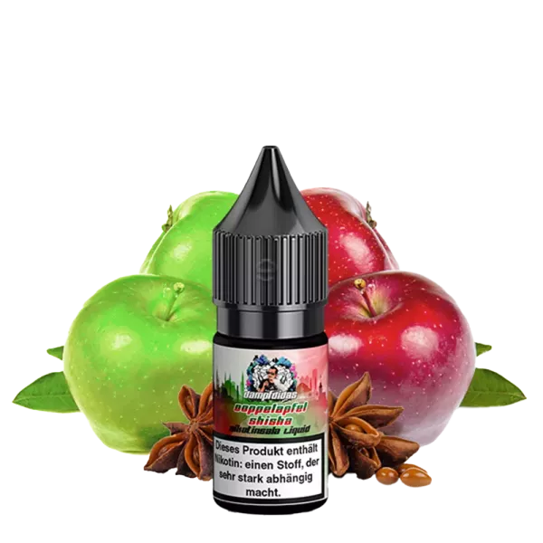 Dampfdidas Nic Salt - Doppelapfel Shisha Liquid 10ml 20mg/ml