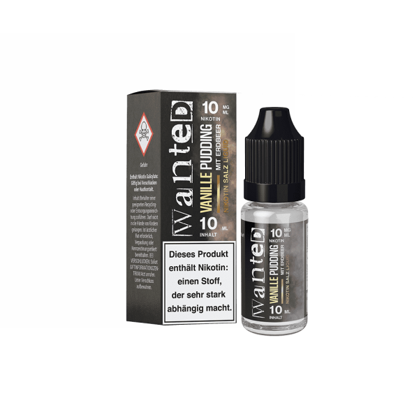 Wanted - Vanillepudding mit Erdbeere NicSalt Liquid 10ml 10mg/ml