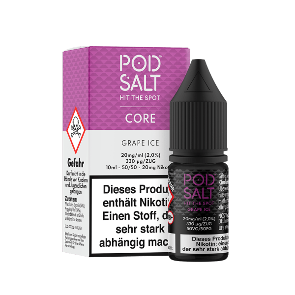 Pod Salt Core - Grape Ice Liquid 10ml 20mg/ml