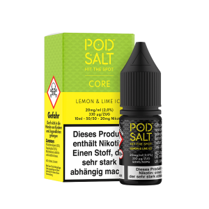 Pod Salt Core - Lemon & Lime Ice Liquid 10ml 11mg/ml