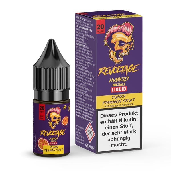 Revoltage Nic Salt - Punky Passionfruit Liquid 10ml 20mg/ml