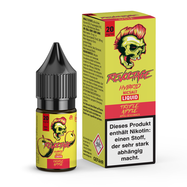 Revoltage Nic Salt - Triple Apple Liquid 10ml 10mg/ml