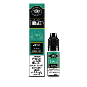 Dinner Lady Select Tobacco - Menthol Liquid 10ml - 10mg/ml