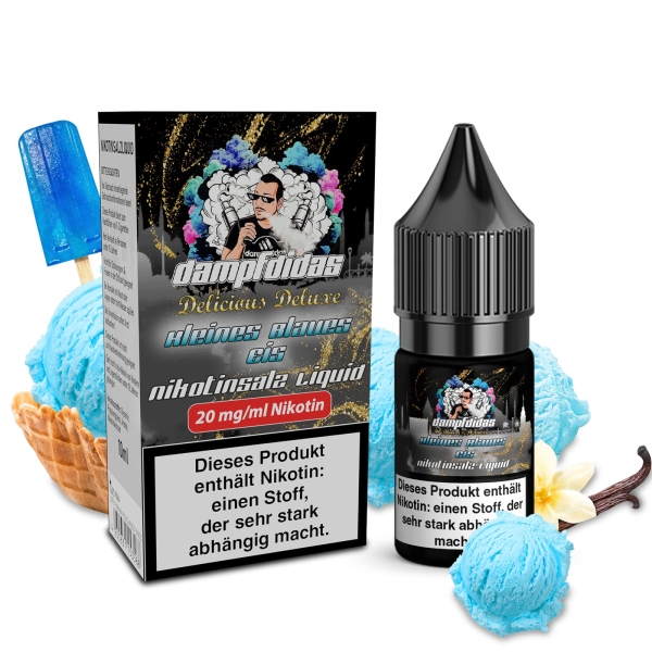 Dampfdidas Nic Salt - Kleines Blaues Eis Liquid 10ml 20mg/ml