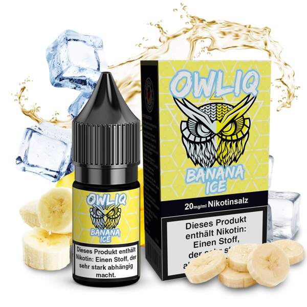 OWLIQ Nic Salt - Banana Ice Liquid 10ml 20mg/ml