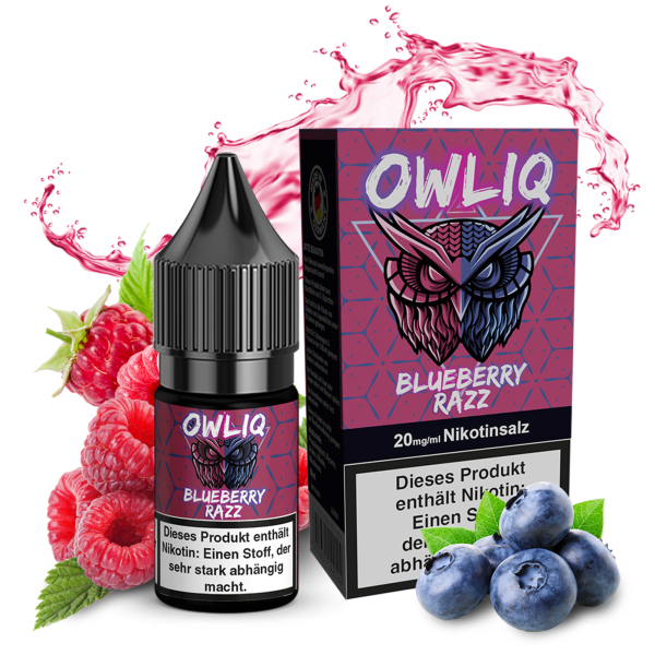 OWLIQ Nic Salt - Blue Razz Liquid 10ml 20mg/ml