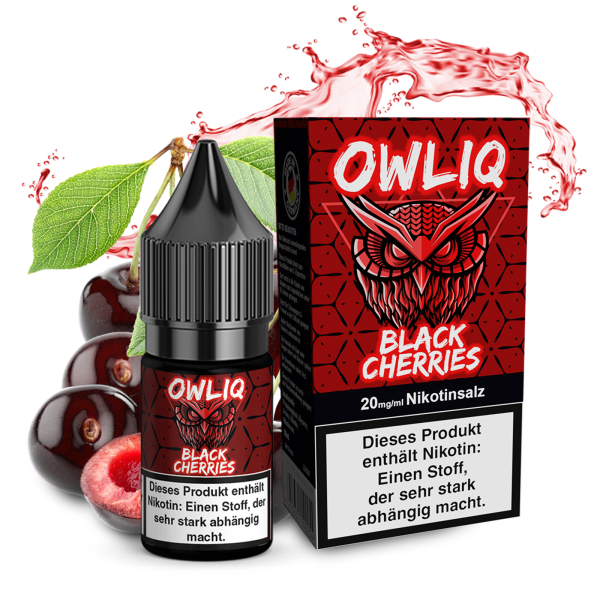 OWLIQ Nic Salt - Black Cherries Liquid 10ml 20mg/ml