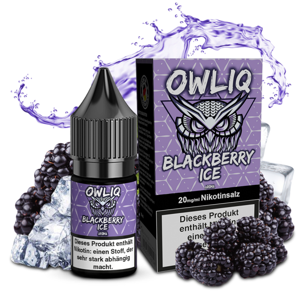 OWLIQ Nic Salt - Blackberry Ice Liquid 10ml 10mg/ml