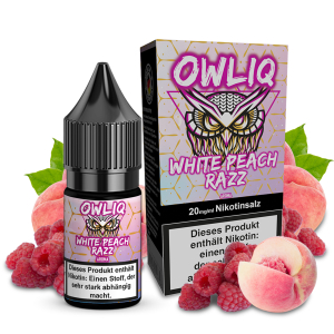 OWLIQ Nic Salt - White Peach Razz Liquid 10ml 10mg/ml