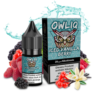 OWLIQ Nic Salt - Iced Vanilla Berry Liquid 10ml 10mg/ml